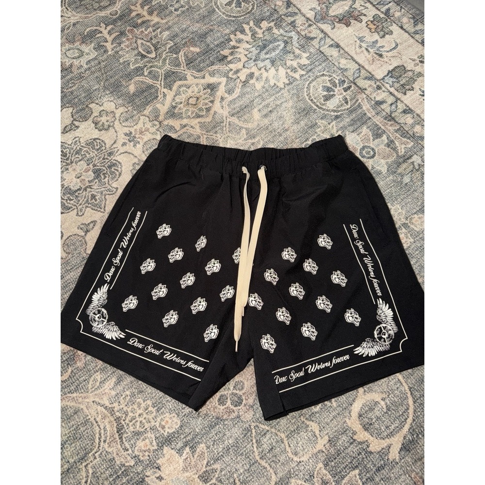 Darc Sport Wolves Forever Black Athletic Shorts